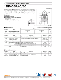Datasheet DF40BA80 manufacturer SanRex